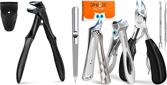 Long Handled Toenail Clippers for Seniors - Angled Head, Wide Jaw for Thick Nails
