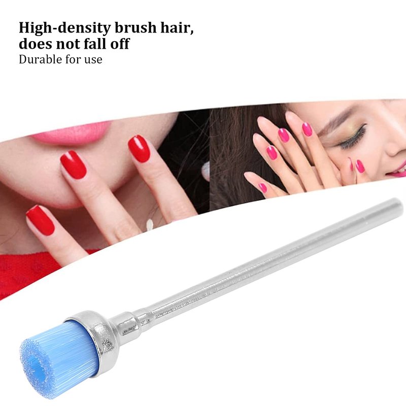 100pcs Nail Drill Bit Cleaning Brush, Dust Remover Manicure Tool Accessory Nail Dust Brush Accessory Manicure Pedicure Home Use (Blue)