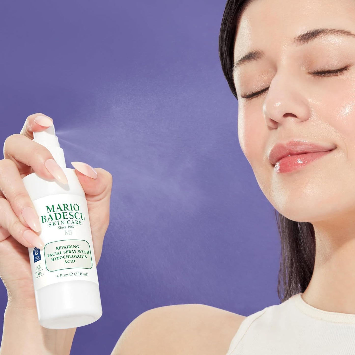 Mario Badescu Facial Spray Bundle | Hydrating Aloe, Rose Water & Herbs Mist + Repairing HOCl Facial Spray with Hypochlorous Acid | Soothes, Hydrates & Reduces Redness | Non-Irritating, Fragrance-Free