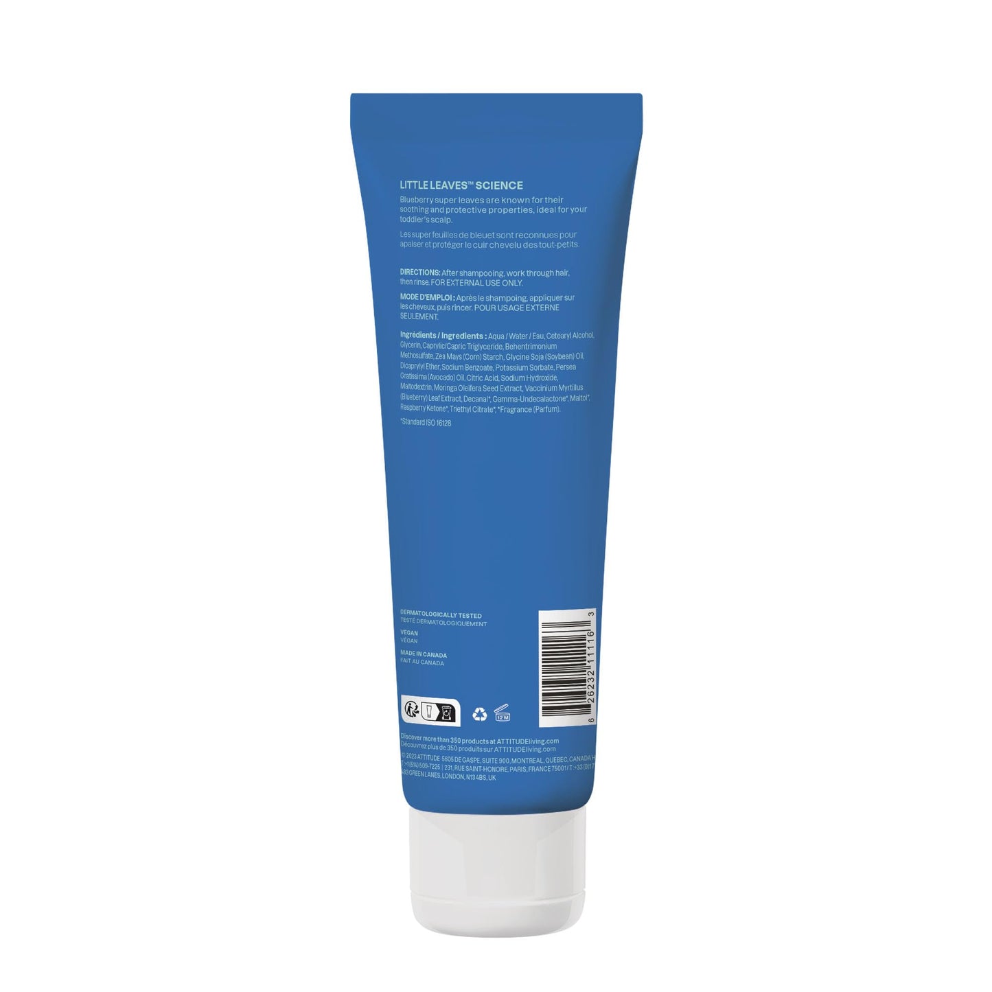 ATTITUDE Kids Conditioner, Gentle Detangling Conditioner, Moisturizing & Softening for Tangles & Knots, Plant-Based, Vegan, Blueberry Scent, 8 Fl Oz
