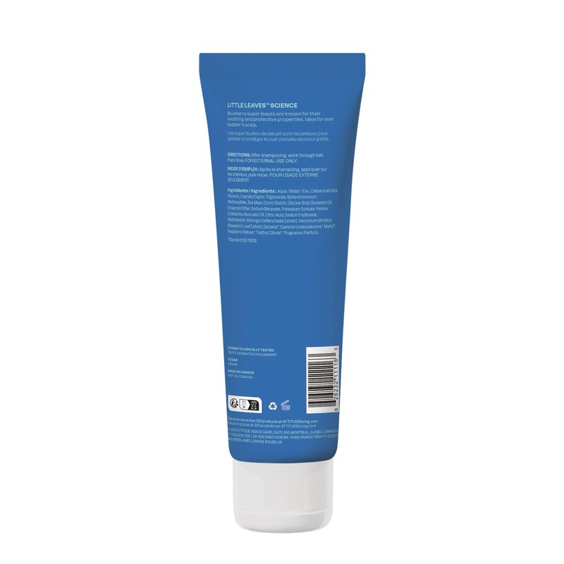 ATTITUDE Kids Conditioner, Gentle Detangling Conditioner, Moisturizing & Softening for Tangles & Knots, Plant-Based, Vegan, Blueberry Scent, 8 Fl Oz