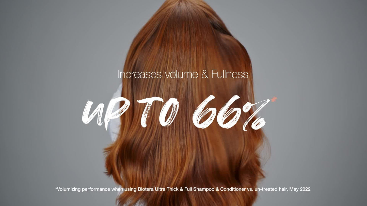 Biotera Ultra Thick & Full Volumizing Shampoo for Fine, Limp Hair - Adds Volume & Fullness with Coconut & Coffee Extract, Enhances Shine & Softness, Sulfate-Free, Color-Safe, Vegan