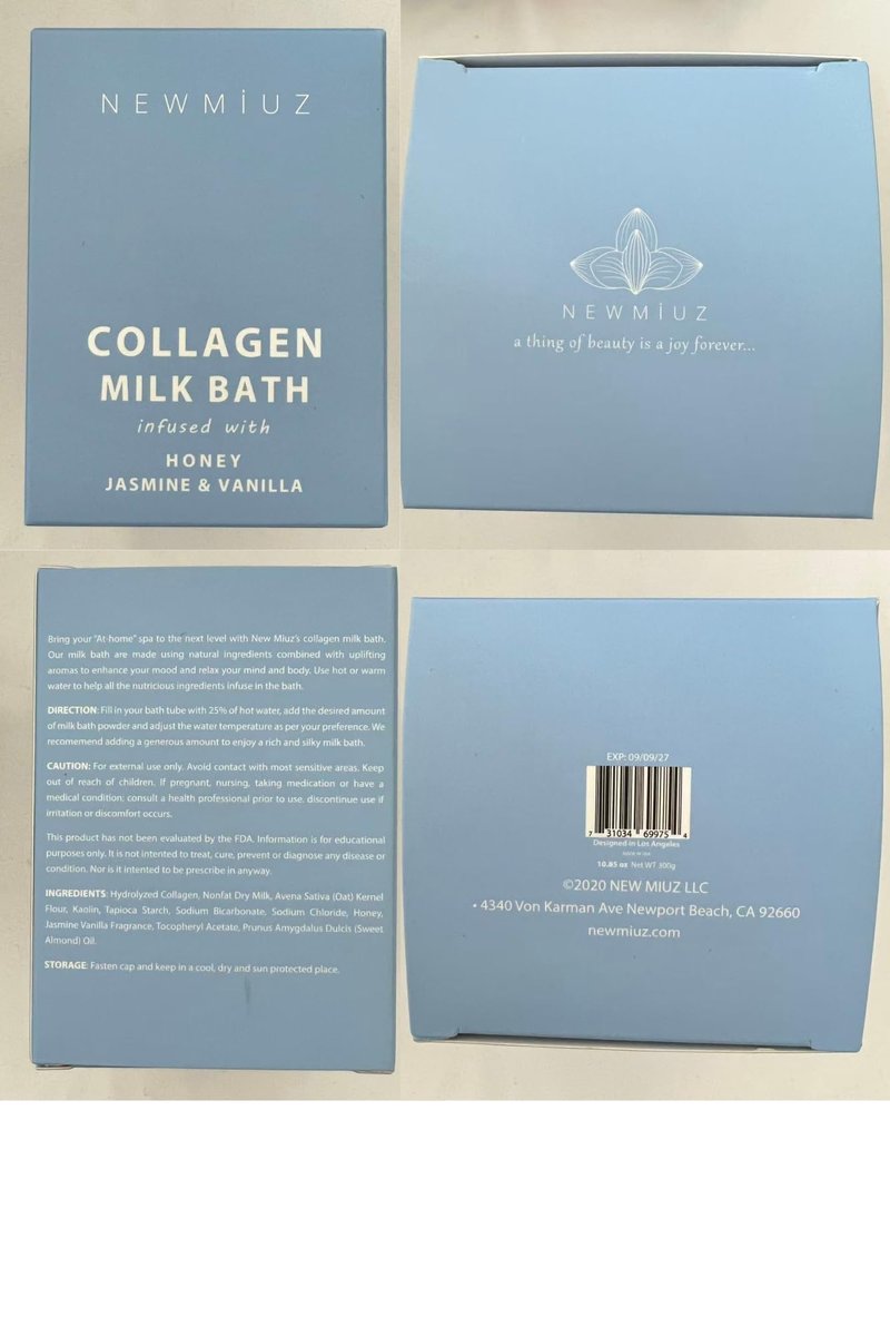 Creamy Coconut Collagen Milk Bath Soak Powder Moisturize & Soften Skin – Vanilla Jasmine Luxury Spa Bubble Bath Salt Mother's Birthday Christmas Relaxation Gifts for Women Perfect Stocking Stuffers