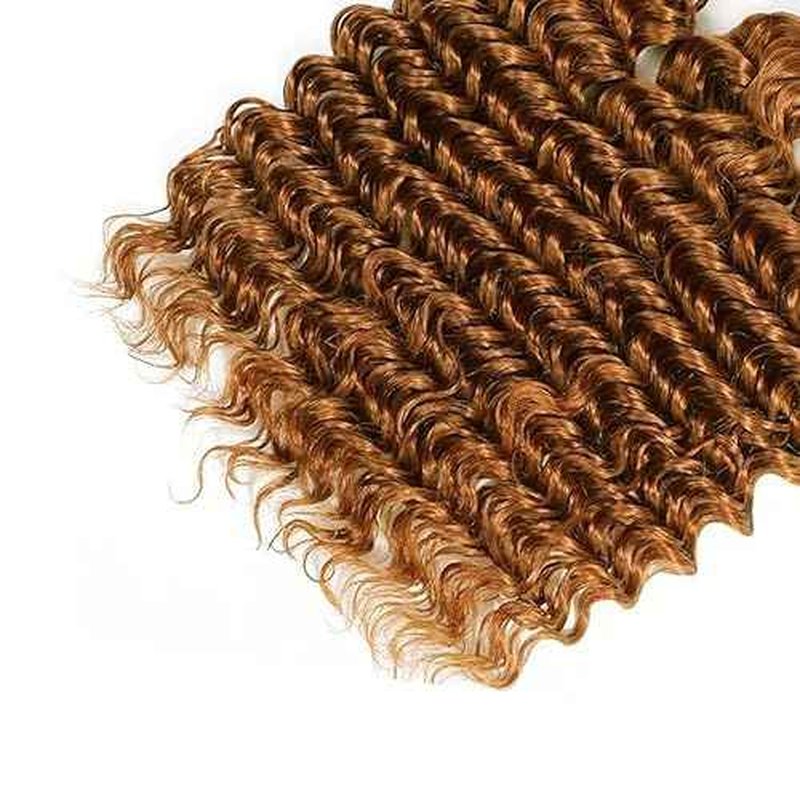 Condescension Brazilian Human Hair Bundles 24 26 28 Inch Deep Wave 3 Bundles Human Hair 100% Unprocessed Remy Brazilian Virgin Weave Hair Dark Brown 30 for Women