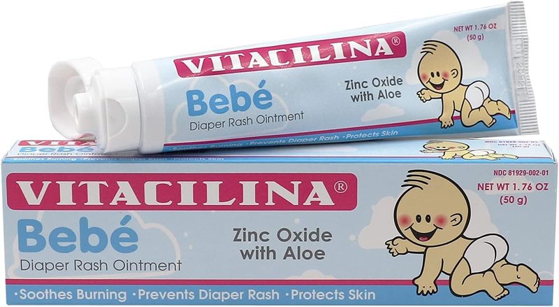 Vitacilina Bebe Diaper Rash Ointment - Soothing Relief for Baby's Skin | 1.76 oz (Pack of 6)