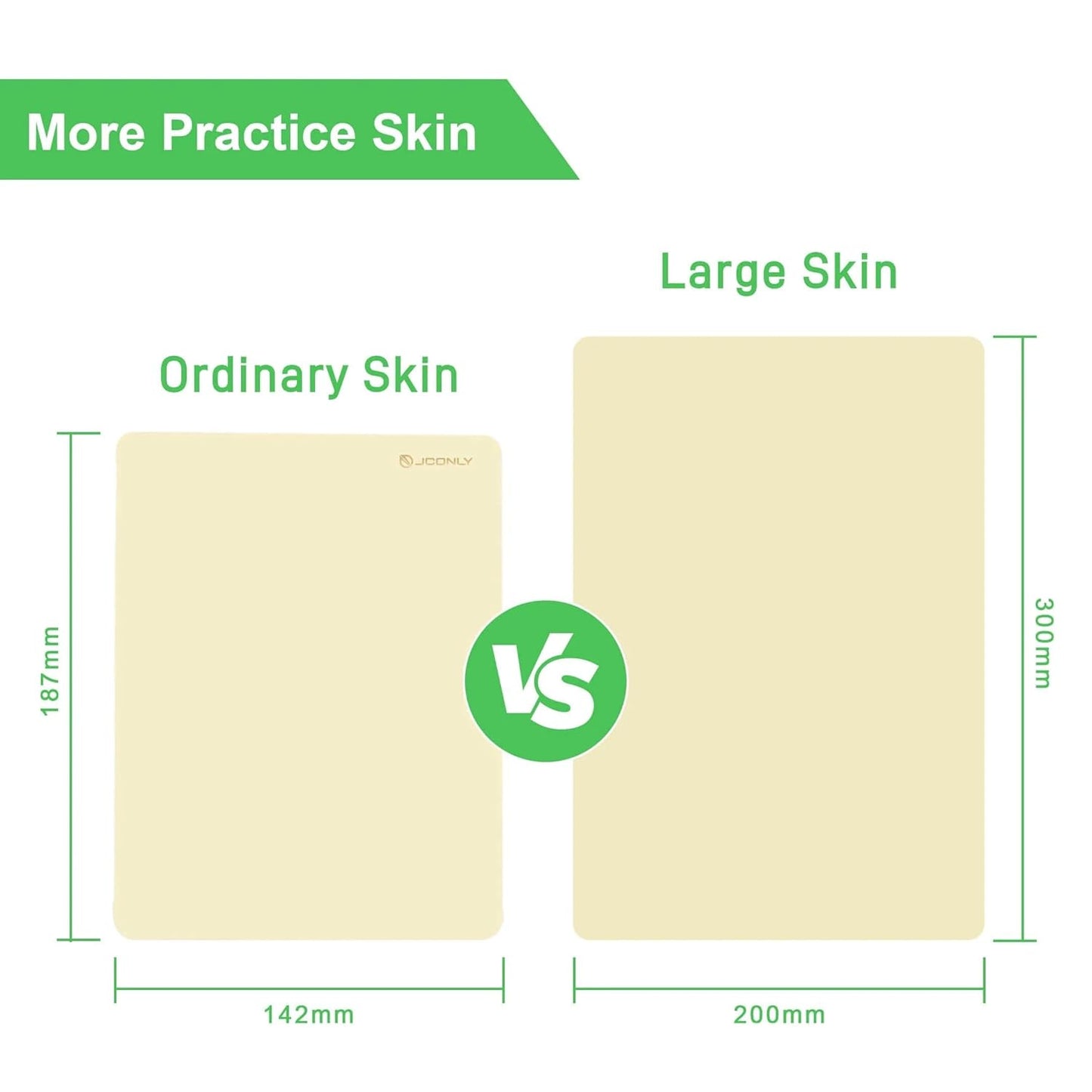Professional Tattoo Practice Skin - 3mm Thick Medical Silicone, 12"x8" Double-Sided, Realistic Texture, 5PCS with Luxury Gift Box
