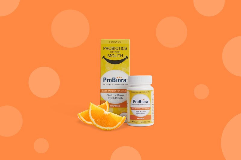 ProBiora Oral-Care Chewable Probiotic Tablets | Probiotic Supplement for Women & Men | Healthier Teeth & Gums | Fresher Breath | Whiter Teeth | 30 Count | Pack of 2 | Orange