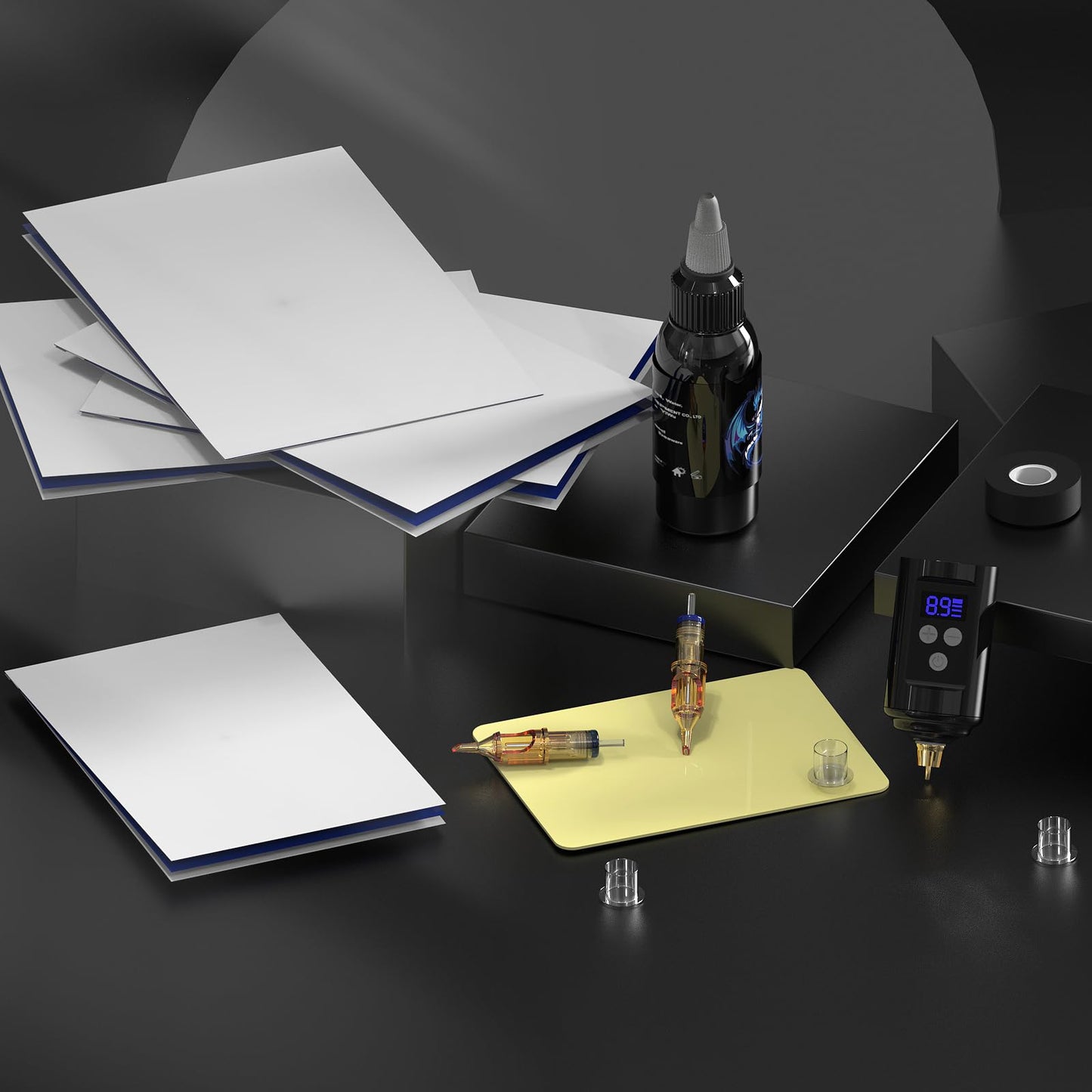 Wireless Tattoo Gun Kit Complete for Beginners Rotary Pen Machine