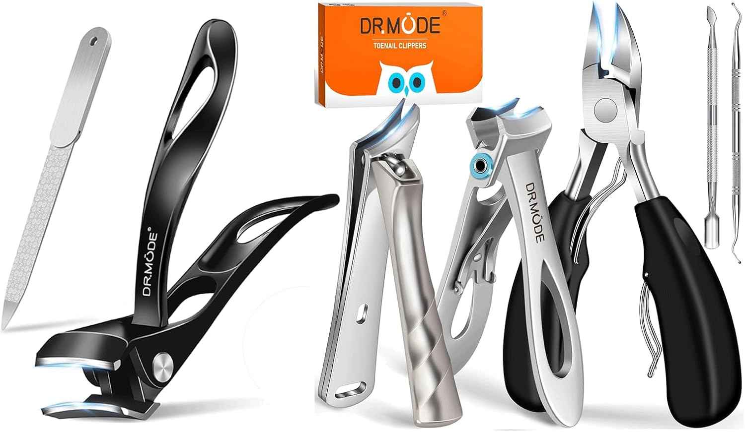 Slanted Toenail Clippers for Thick Toenails - Angled Head Nail Trimmers for Seniors