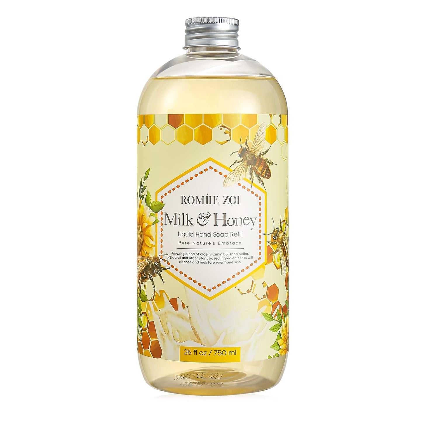 Sweet Vanille Liquid Hand Soap Refill Gift Set – 3 Pack (26 Fl Oz Each), Plant-Based & Biodegradable for Kitchen & Bathroom