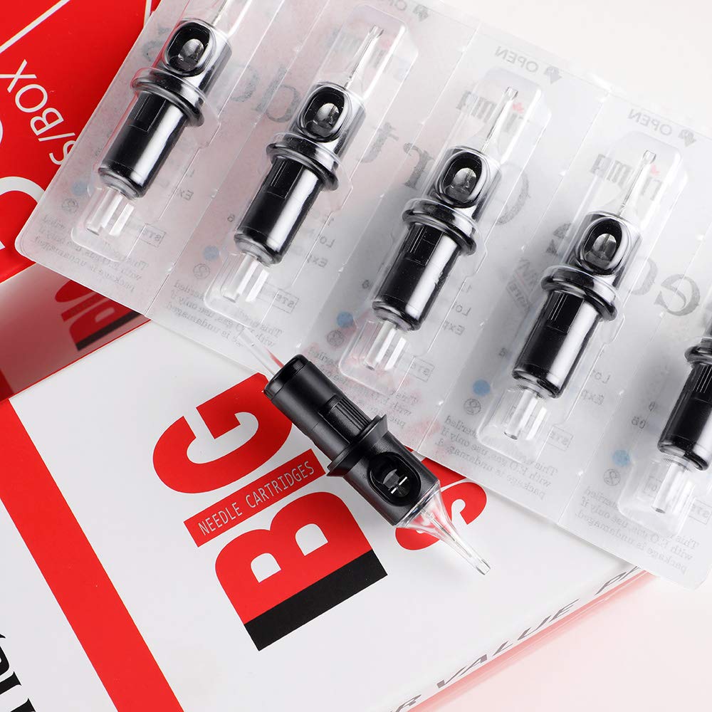 STIGMA #12(23RM) Standard Disposable Tattoo Needle Cartridges with Membrane Safety Cartridges for Tattoo Artists Curved/Round Magnum Shader Soft Edge 50Pcs Super Value Pack EN05-50-1223RM