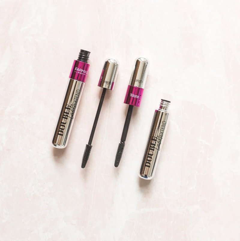 Double Lash Extend Mascara - 2-Step Brush for Length & Volume | Intense Black, Buildable Formula