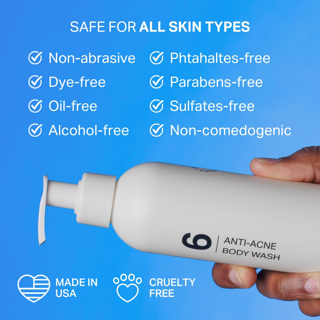 Y'OUR Aloe Vera Anti-Acne Body Wash | Gentle & Non-Drying Formula | Smooths Texture & Evens Tone | Clears Bacne & Breakouts for Women + Men, Paraben & Sulfate Free