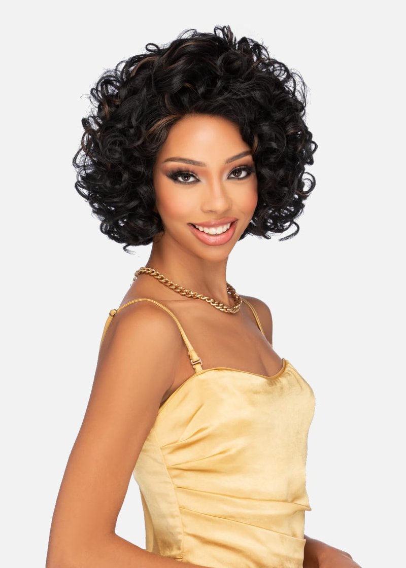 Vivica A. Fox HMBL-DERRY, Handmade & Hand-tied Wig with HD LACE, Supreme Human Hair Blend, Color FS1B/30