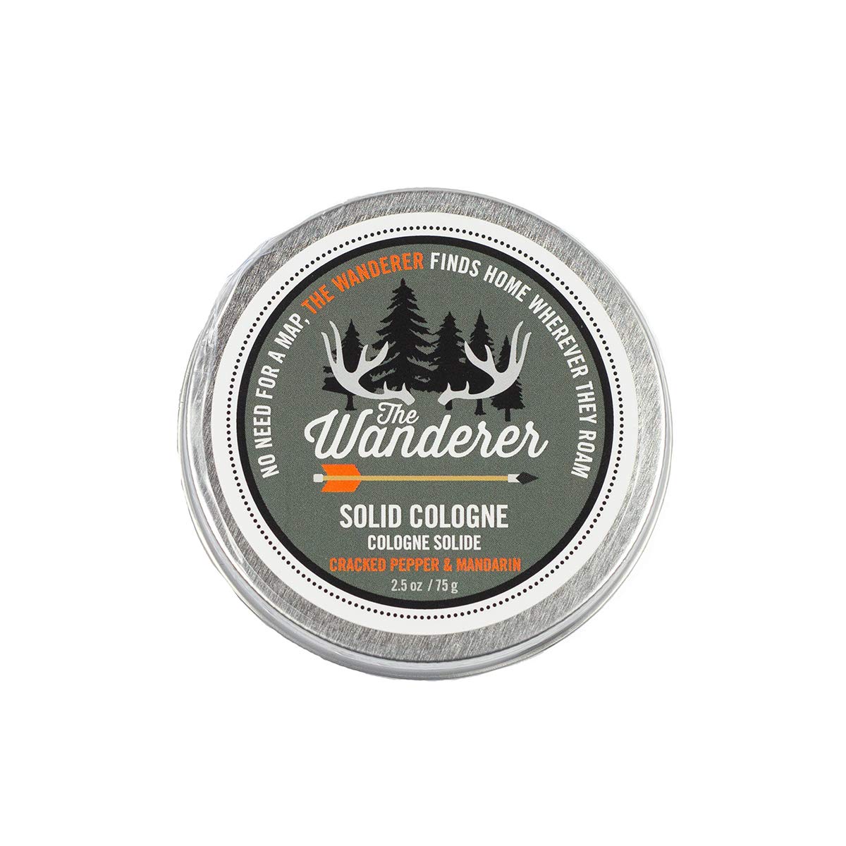 Walton Wood Farm Solid Cologne (The Wanderer) Cracked Pepper & Mandarin Vegetarian Friendly, and Paraben-Free 2.5 oz