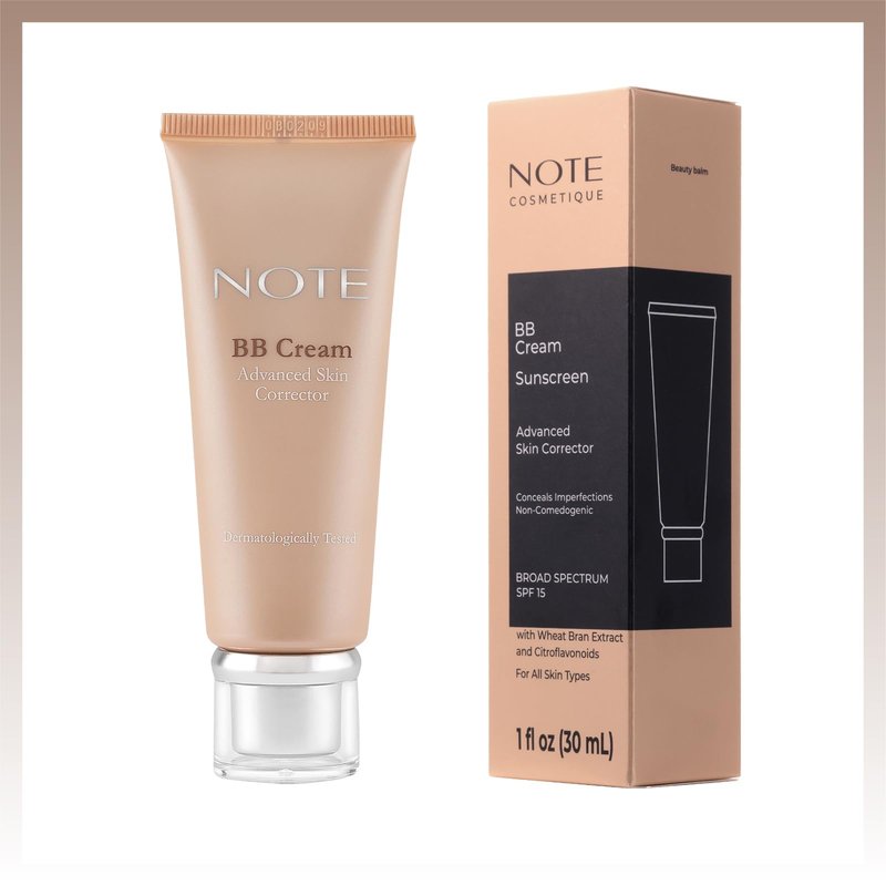 Note Cosmetique BB Cream SPF 15 - Tinted Moisturizer Face Cream with Vitamin E - Hydrating Foundation Makeup - 300 Light Beige - 1 oz