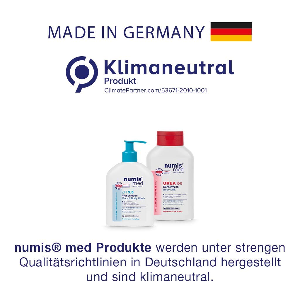 Numis Med pH 5.5 Face and Body Wash for Sensitive Skin, Vitamin B5-Enriched Moisturizing Body Wash for Dry Skin, pH Balanced Bath Wash for Men and Women, 200mL