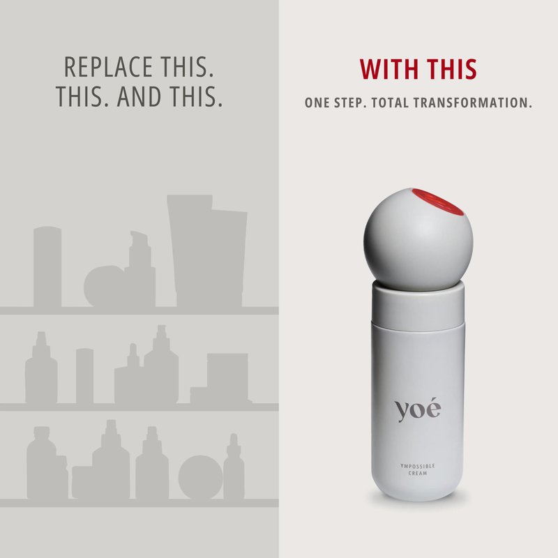 YOÉ Ympossible Cream | Ultra-Nourishing Face Moisturizer | Age-Defying | Deep Hydration & Advanced Repair | Skin Barrier Support | EWG Verified, Vegan, Cruelty Free | 30ml / 1 fl oz (Full Size)