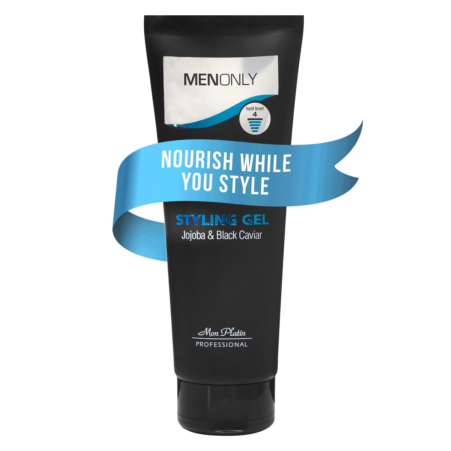Mon Platin Men’s Styling gel with Jojoba & Black caviar – Men’s Hair Gel with Black Caviar and Jojoba, Strong Hold, Anti-Dandruff Formula, Keeps Hair Styled, Healthy, and Shiny 250ml