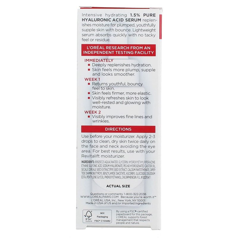 L'Oreal Paris RevitaLift Anti-Wrinkle Serum, 1 fl oz (2 pack) (Bundle)