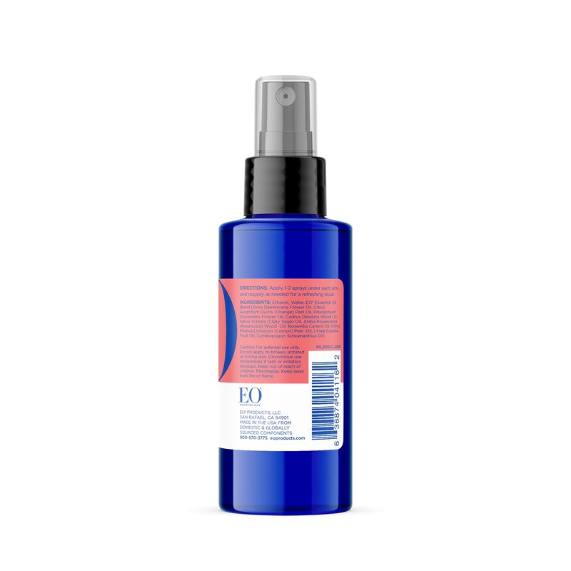 EO Deodorant Spray, 4 Ounce (Pack of 3), Rose Lemon, made with Essential Oils for Men and Women