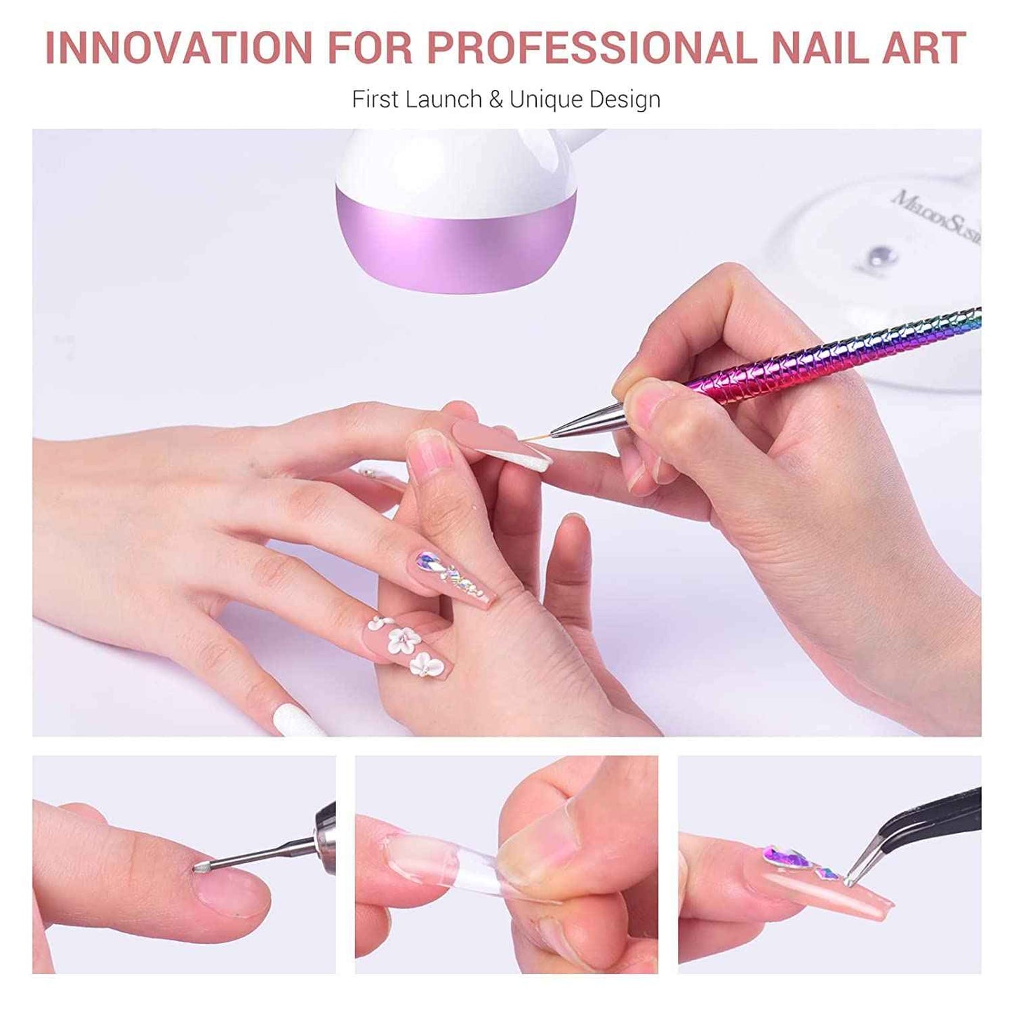Gel X Nail Lamp & Jeweliver Gel Polish Set - MelodySusie 2-in-1 Nail Kit