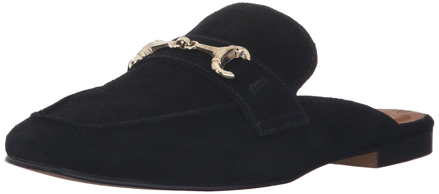 STEVEN by Steve Madden Women's Razzi Slip-on Loafer, Black Suede, 6 M US