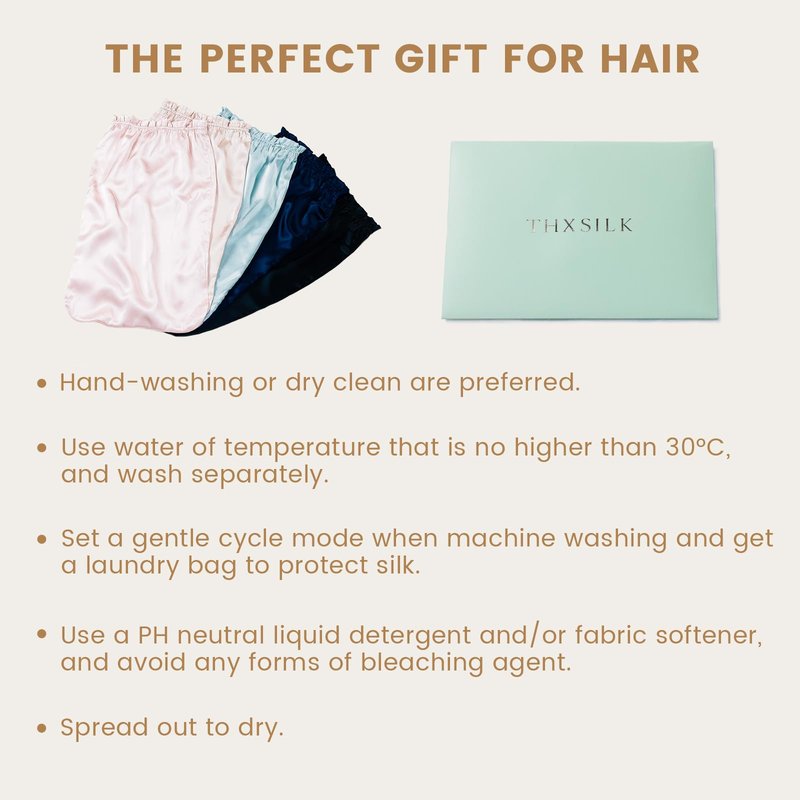 THXSILK 100% Mulberry Silk Bonnet for Sleeping Women Sleep Bonnet with Elastic Band Silk Wrap Hair Cap for Women Long Curly Hair Light Blue