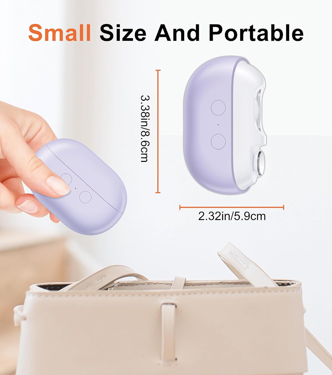 2-in-1 Electric Nail Clipper & Trimmer with LED Light - Dual Speed for All Ages (M8-Pink)