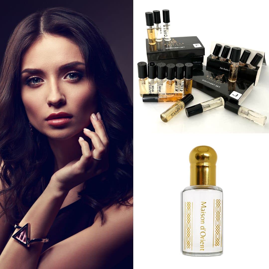Maison d'Orient KHALIS Feminine Discovery Set (20 Spray Vials) and Musk Tahara Oil Perfume
