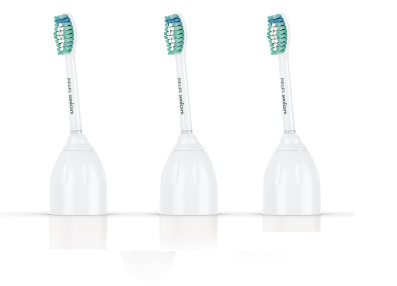 Philips Sonicare Genuine E-Series Replacement Toothbrush Heads, 3 Brush Heads, White, HX7023/64