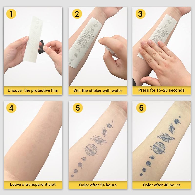 INKARTLINK Tattoo Tech,2 Sheets Extra-Large Semi Permanent Tattoo,Adult Art Design Temporary Tattoos, Lasts 1-2 Weeks, Waterproof, Realistic Look, No Adhesive, No Reflection (Eagle Design)