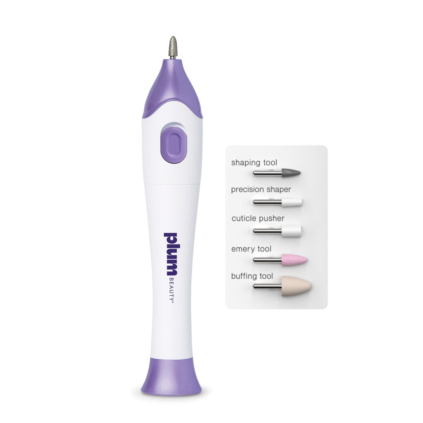 Plum Beauty Cordless Electric Nail Drill - Portable Gel Polish Shaper