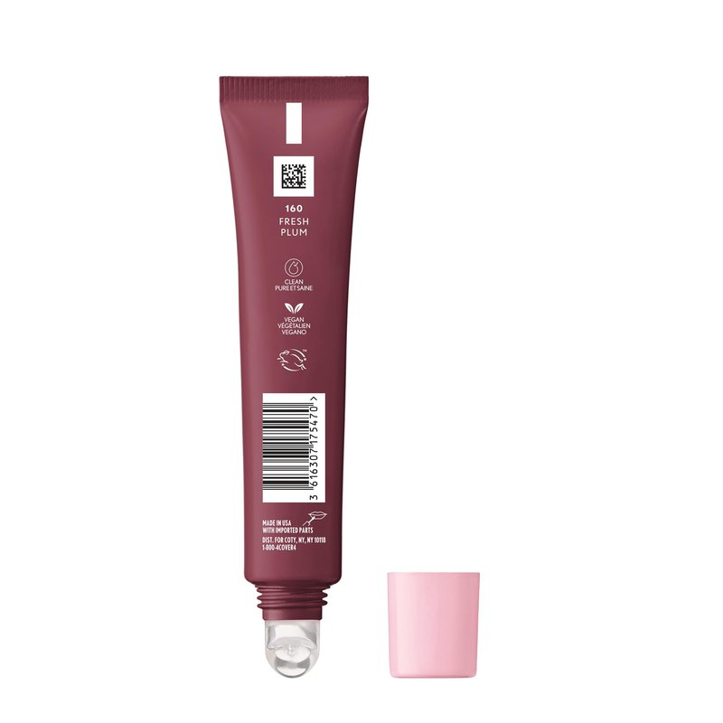 COVERGIRL Clean Fresh Squishy Glaze™ Lip Butter Balm, Flavored, Non-Sticky, with Vitamin E & Shea Butter – 160 Fresh Plum (Sheer Burgundy Plum)