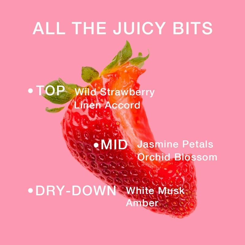 Clean Beauty Perfume Duo, Full & Travel Size, Strawberry Fields Scent, Juicy Berry Notes, Layering, Giftable Fragrance Set