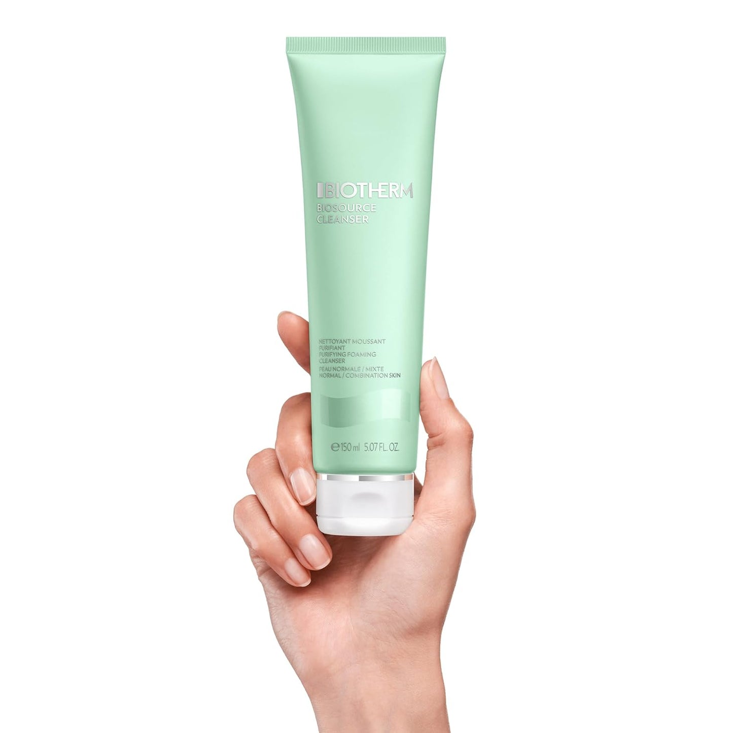 Biotherm Biosource Foaming Cleanser - Purifying Exfoliating Gel with Biotech Plankton & Zinc | 5.1 Fl. Oz.