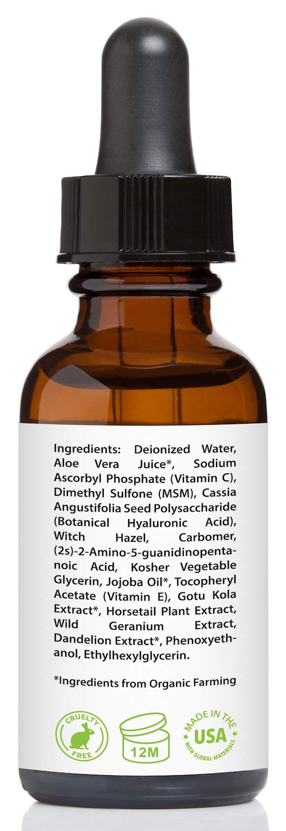Vitamin C Serum for Face 20% with Hyaluronic Acid & Vitamin E, 1 fl. oz. (Pack of 2)