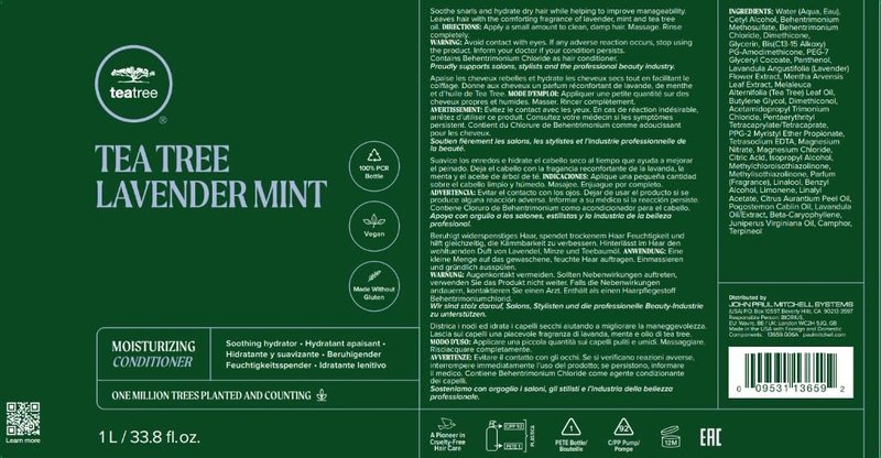 Tea Tree Lavender Mint Shampoo & Conditioner Set - Hydrating & Soothing for Coarse, Dry Hair | 33.8 fl. oz
