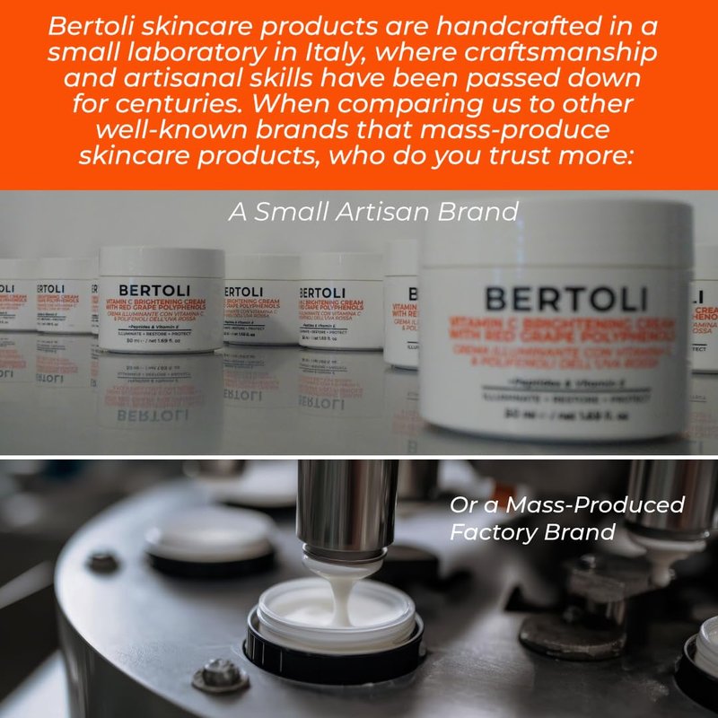 Brightening Cream - Polyphenol Moisturizer with Peptides, Hyaluronic Acid & Vitamin C | Italian Skincare | Vegan