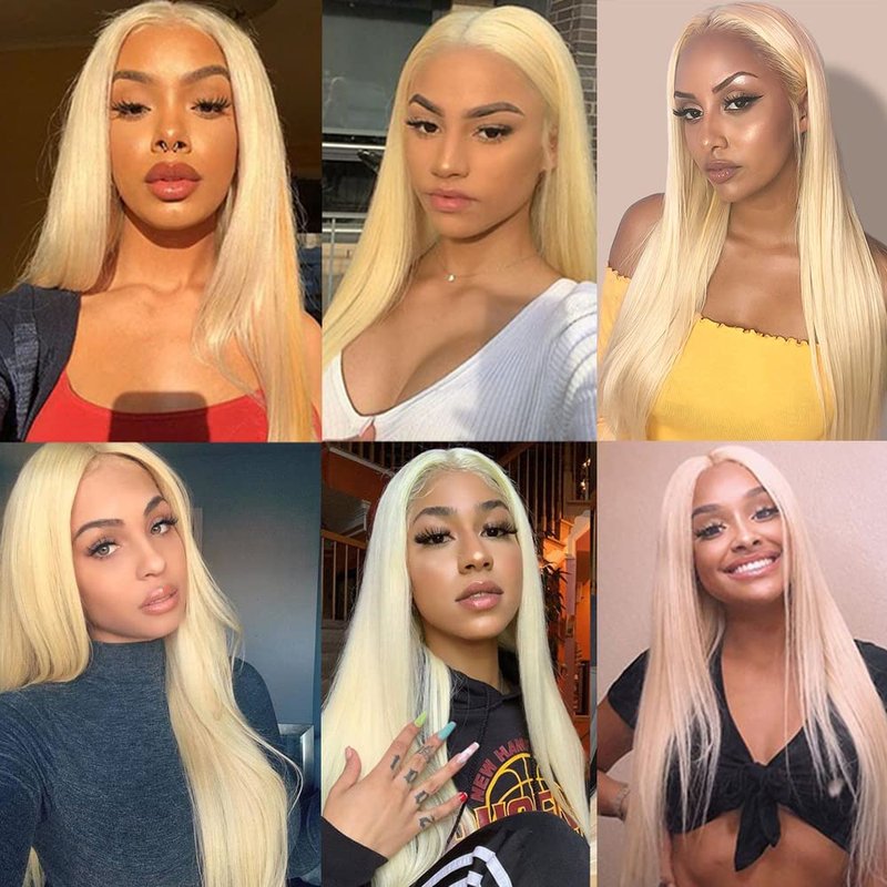 613 Straight Bundles Honey Blonde Human Hair Bundles Grade 8A Brazilian Remy Hair Weaves Extensions For Women 8 10 12 Inch