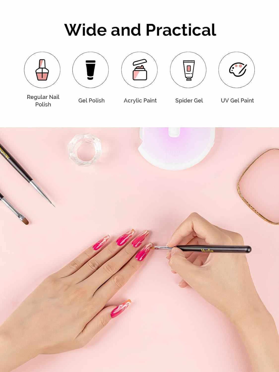 Portable Electric Nail Drill 30000RPM with Nail Art Brushes Set - MelodySusie