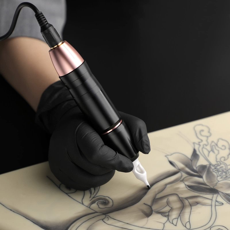 Tattoo Gun,Solong Anti-fatigue Mode Power Supply Professional Tattoo Kits with 5pcs Tattoo Table Covers Clean Pads Rotary Tattoo Machine Starter Kit with 20pcs Tattoo Cartridge Needles