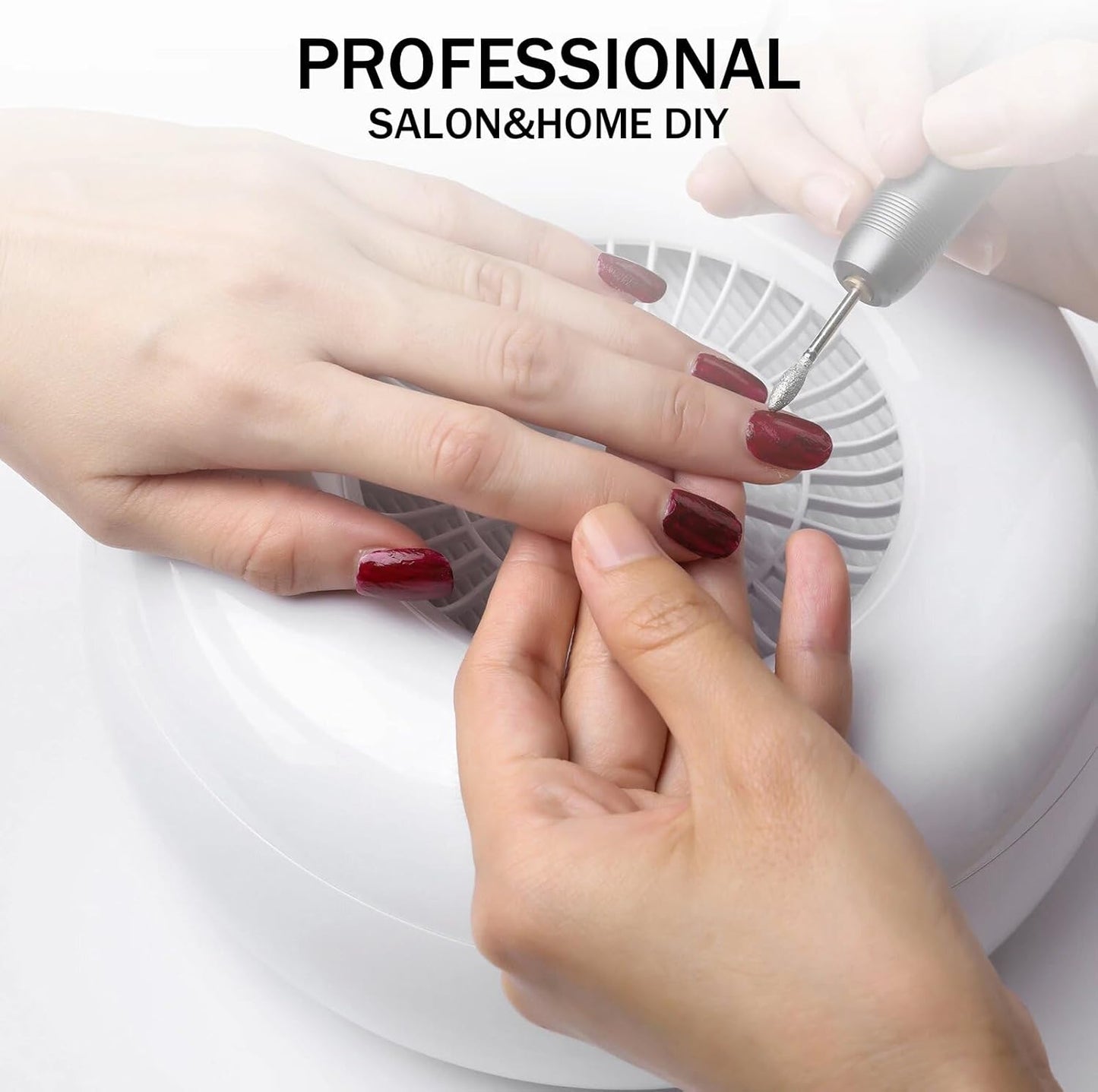 Nail Dust Collector Vacuum with Strong Suction & Reusable Filter for Acrylic Nails