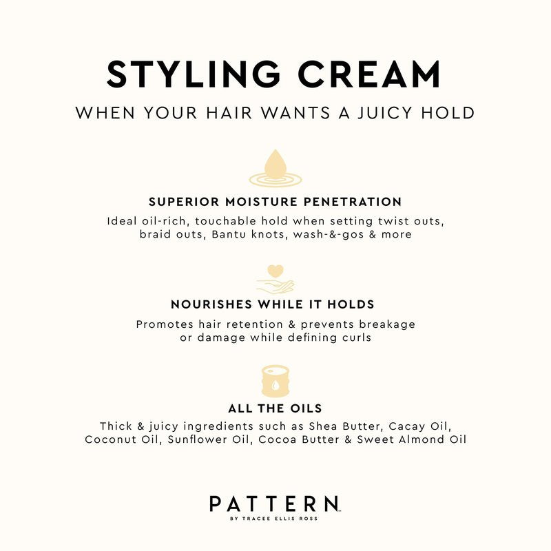 PATTERN Beauty by Tracee Ellis Ross Mini Styling Cream 3 fl oz - Definition and Hydration for Curly & Coily Hair