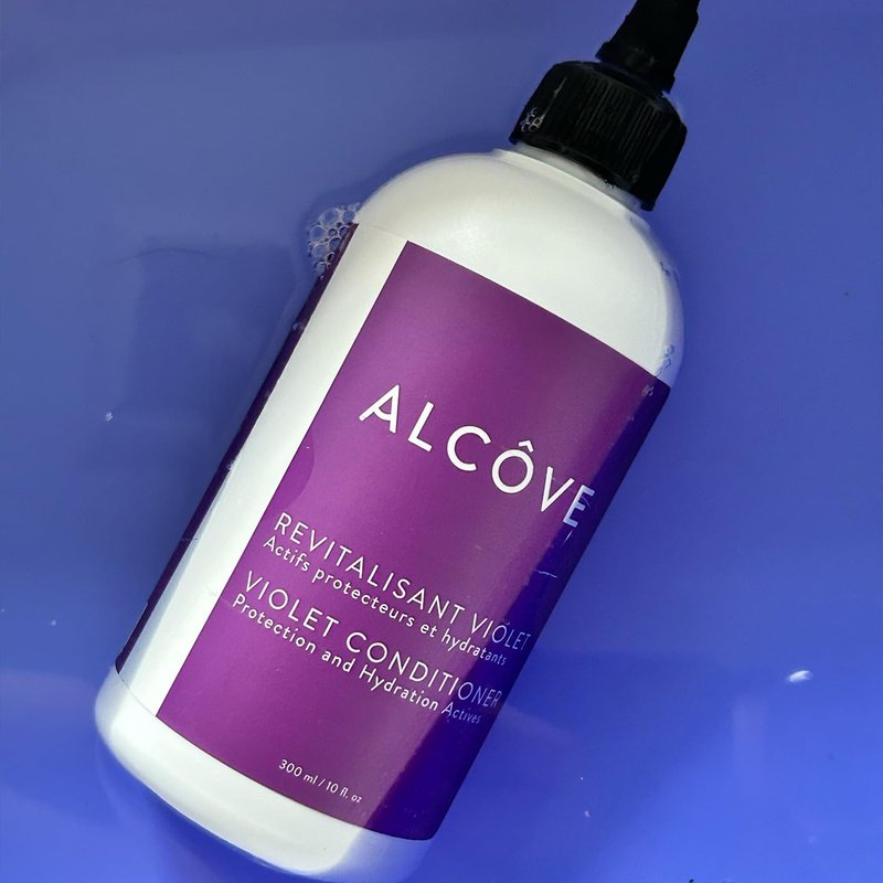 Alcôve Violet Shampoo & Conditioner Duo | Sulfate-Free for Blonde & Colored Hair - 10oz - Neutralizes Yellow Tones