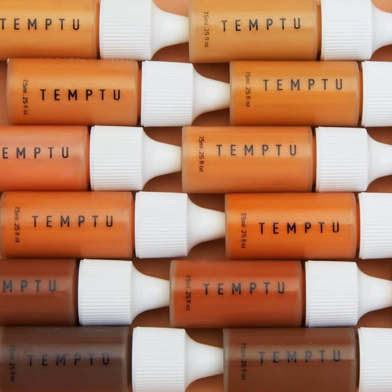 TEMPTU SilkSphere Airbrush Foundation: Long-Lasting Liquid Makeup, Medium to Full Coverage | 4-In-1 Formula Foundation, Primer, Concealer & Corrector | Luminous, Dewy Finish | 3.5N/W Buff | .25 Fl Oz