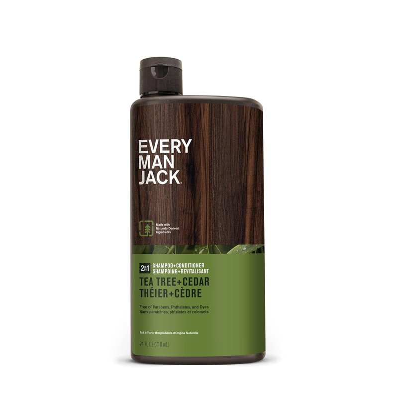 Every Man Jack 2-in-1 Men's Shampoo & Conditioner - Thickening Tea Tree | Moisturizing & Volumizing - 24oz