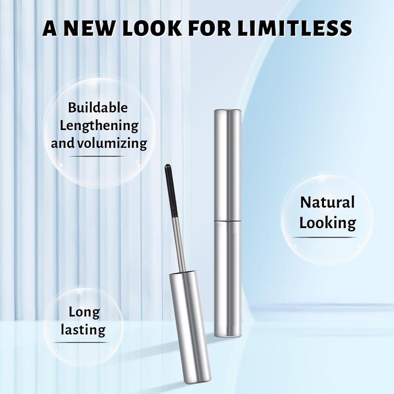 Black Curling Iron Mascara - Lash-Lifting & Volumizing, Smudge-Proof, Long-Lasting Eyelash Makeup | Perfect for Dramatic Lashes