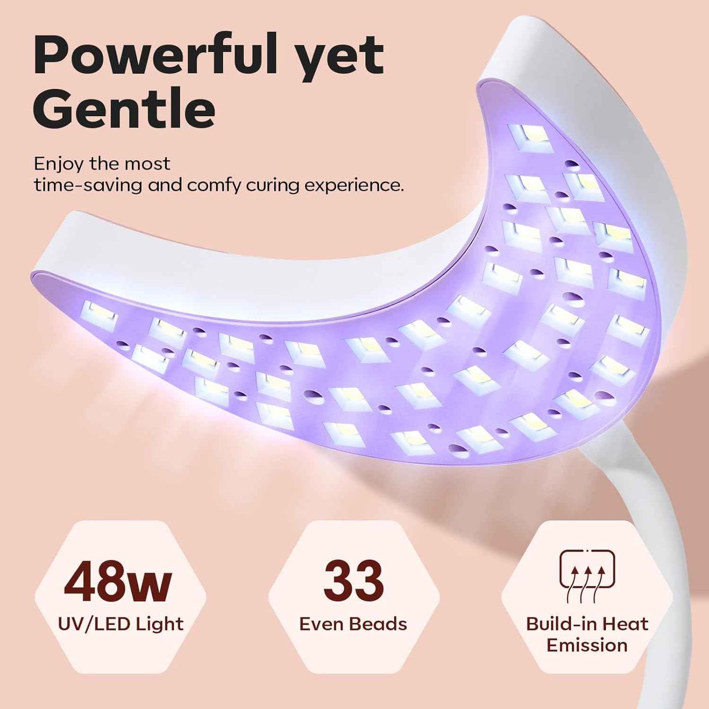 Baby Pink Gel Nail Polish 15ML - Modelones with UV LED Nail Lamp Included