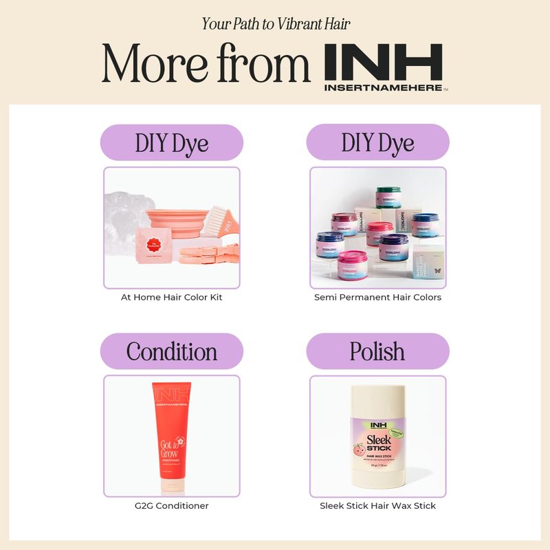 INH Hair Dye Set - Flamingo Topaz Pink & Royal Sapphire Blue | Vegan, Ammonia-Free, 6oz Color Duo